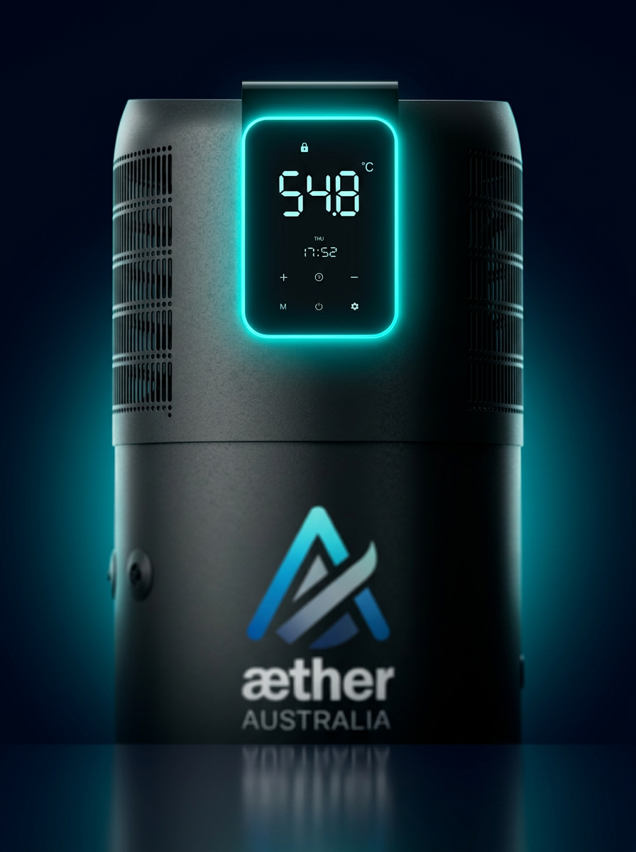 AetherCore 220L all-in-one heat pump hot water system
